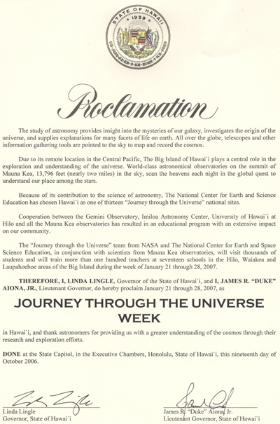 Proclamation